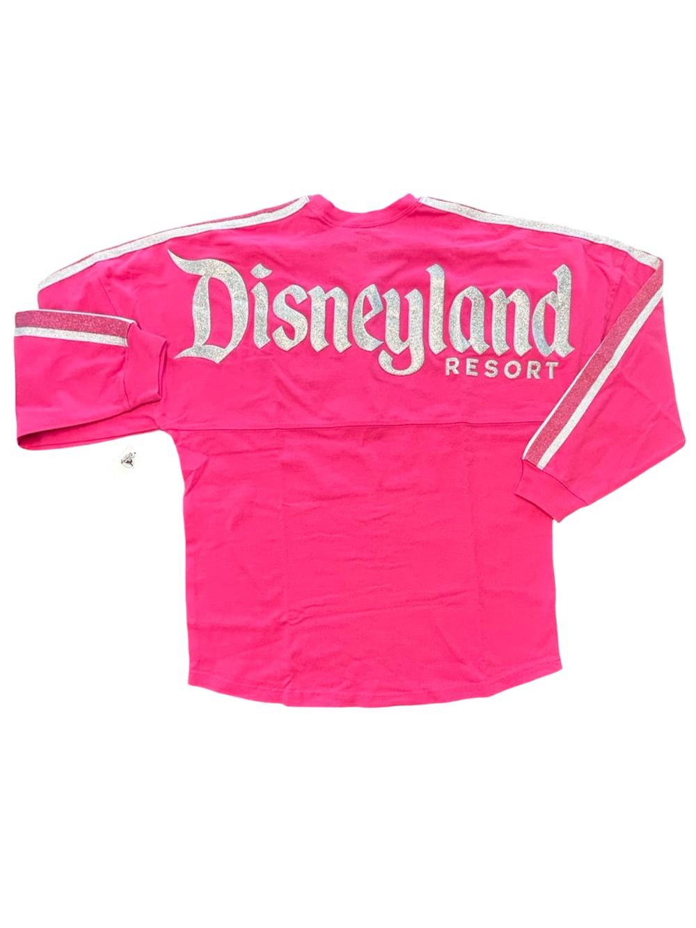 Disney Parks Disneyland Spirit Jersey Imagination hot Pink silver glitter NWT M